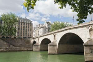 Closeup view of Pont Marie