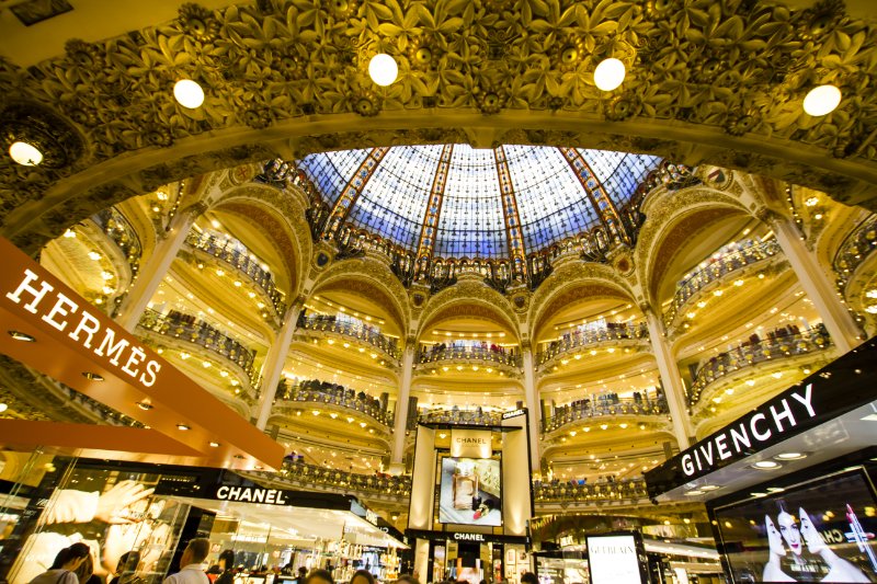 Inside part of the famous Galeries Lafayette 