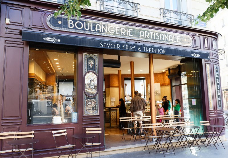 The traditional French bakery and cake shop 