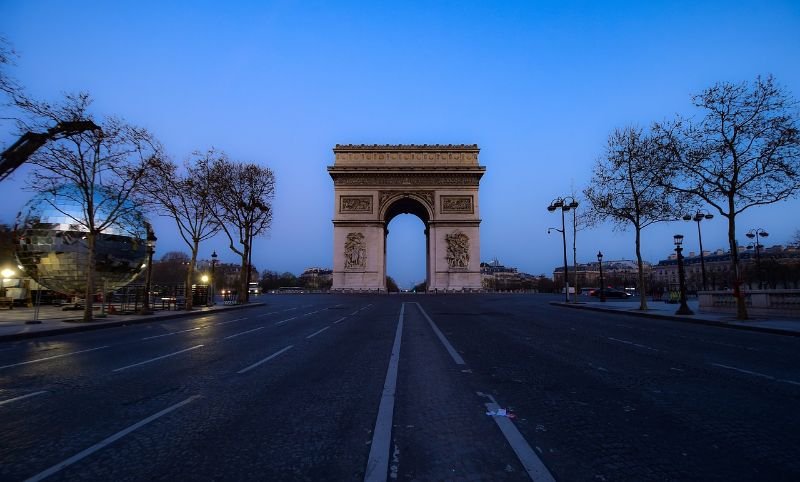 Champs-Elysees view of Arc de Triomphe