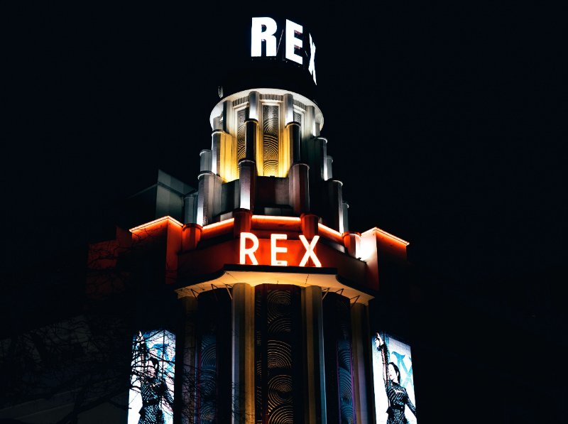 Grand Rex Lights at Night