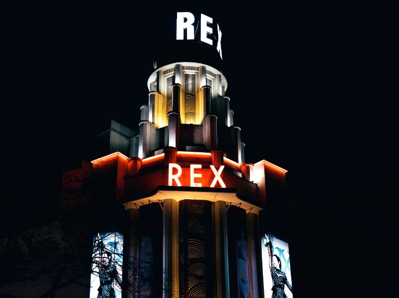 Grand Rex Lights at Night