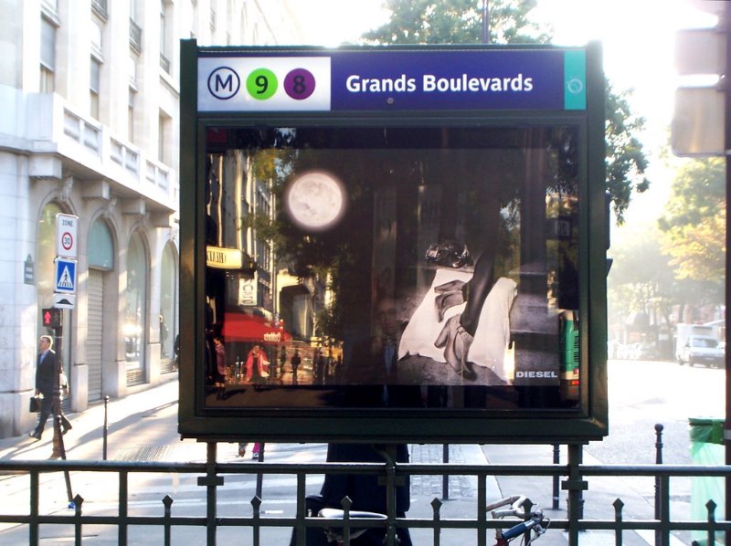 Grands Boulevards Metro Station Sign
