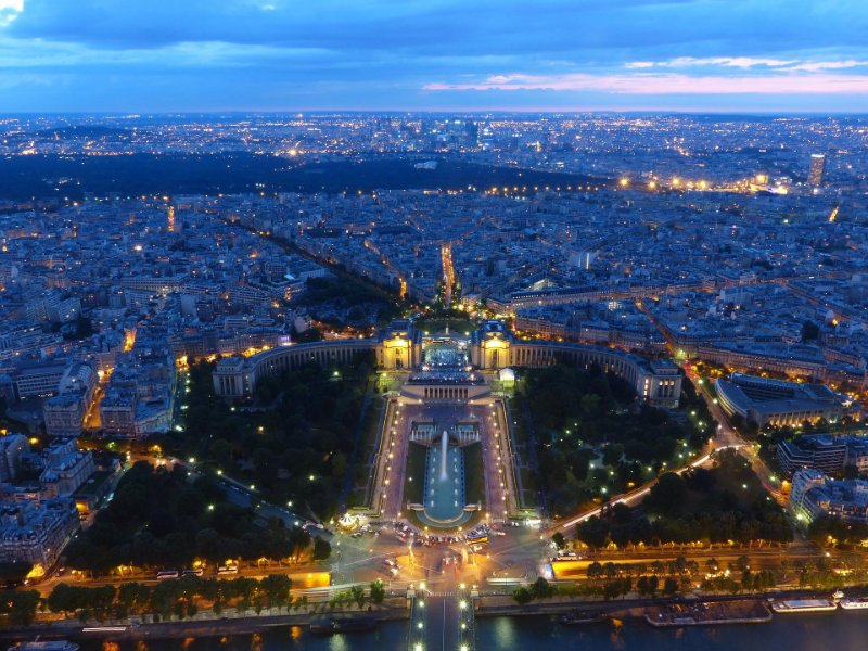 Jardins du Trocadero Aerial View