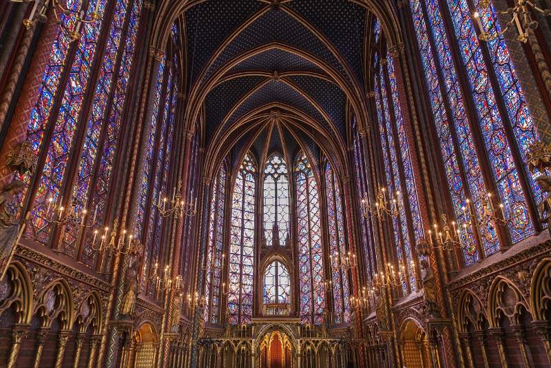 Saint-Chapelle Interior Stained Glass Windows