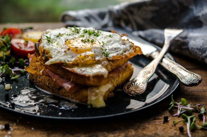 Plate of Croque Madame