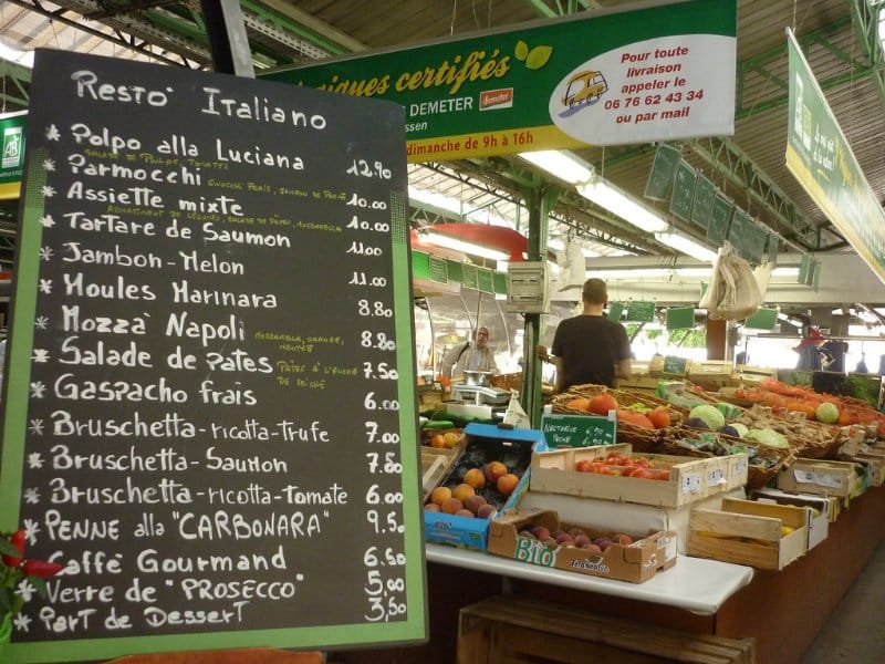 Goods in Marché des Enfants Rouges