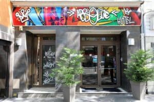 Entrance of Absolute Paris Hostel