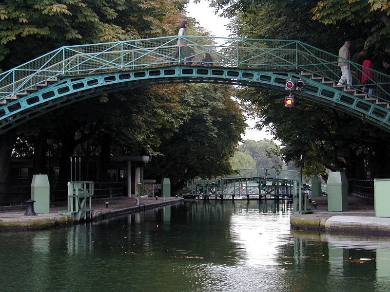 Canal Saint-Martin in Paris, France