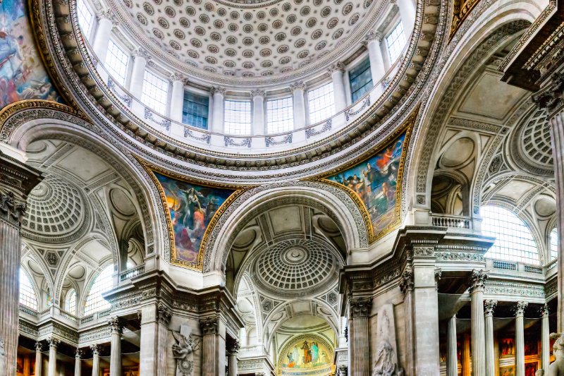 Inside view of Pantheon in Paris