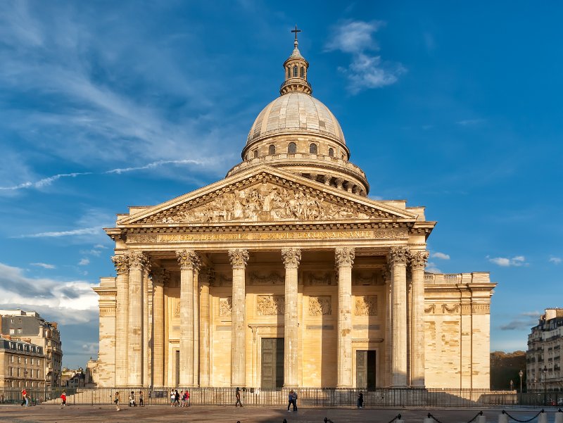 Front view of Pantheon in Paris