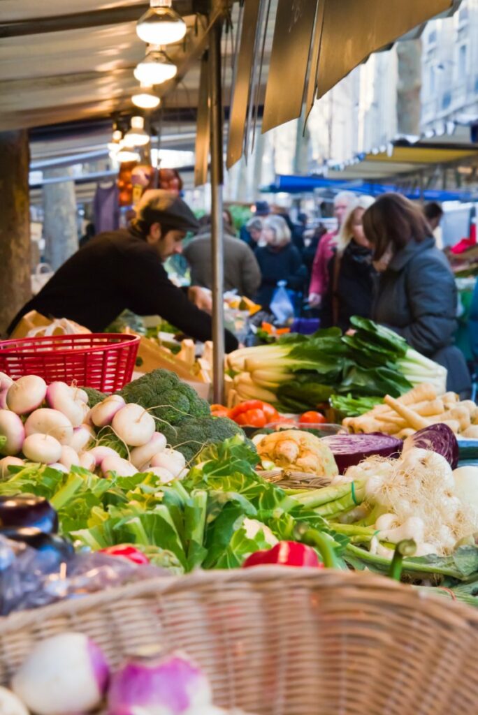 Vegetable stall at the market