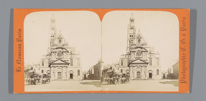 1860s Saint-Étienne-du-Mont Stereophoto