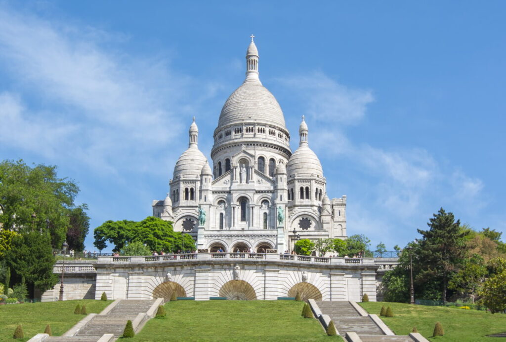 Front View of Basilica of Sacre Coeur