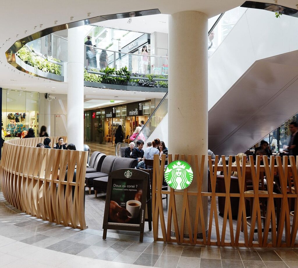 Another well-known café in the area is Starbucks. 