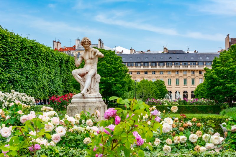 Palais Royal garden in center of Paris