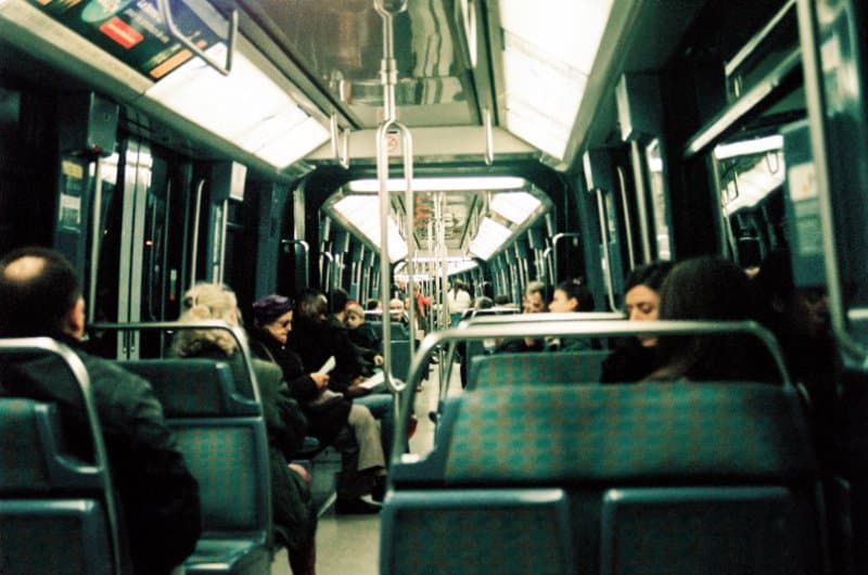 Passengers in a Paris Metro