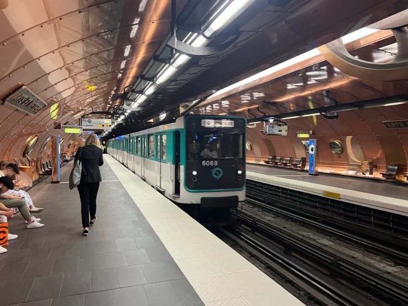 Train arriving at the platform