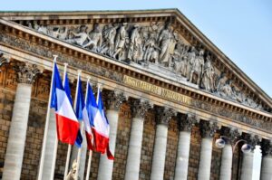 closeup view of Assemblée Nationale