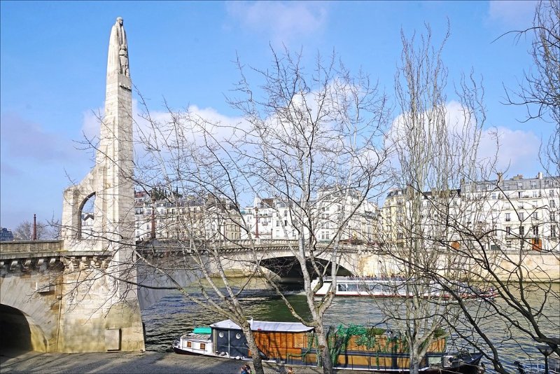 Le Pont de la Tournelle and Paris Skyline