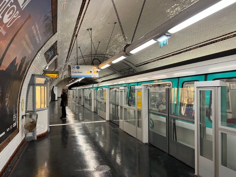 Train arrived on platform