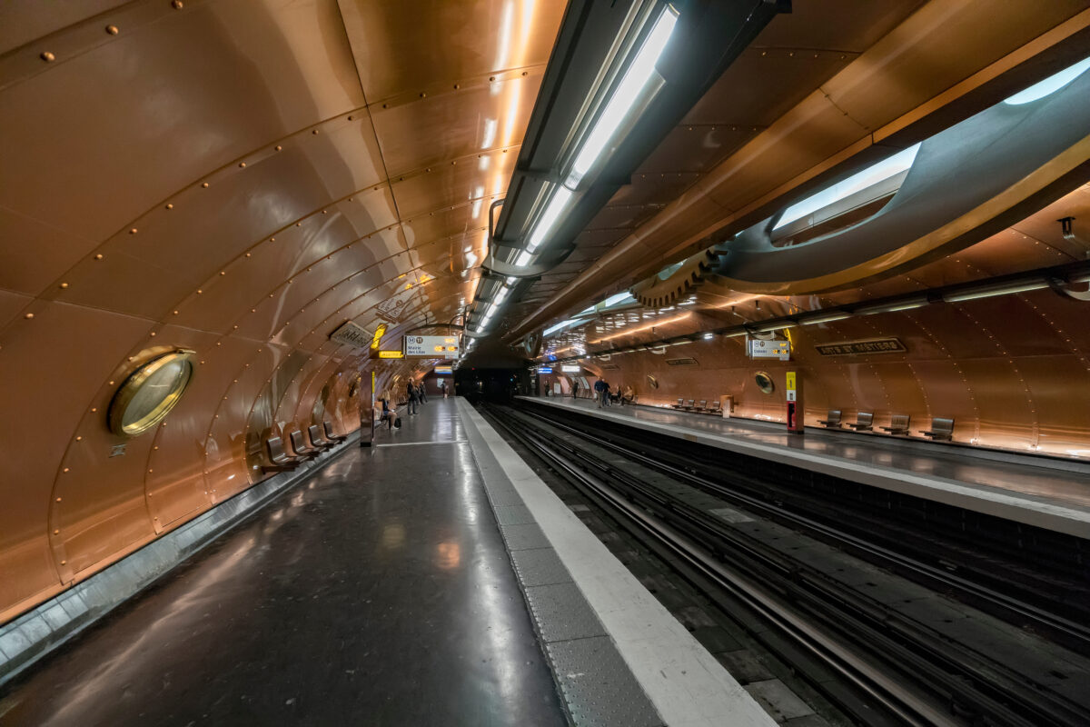 The Arts et Metiers metro station is known for its whimsical decoration