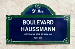 Boulevard Haussmann Sign