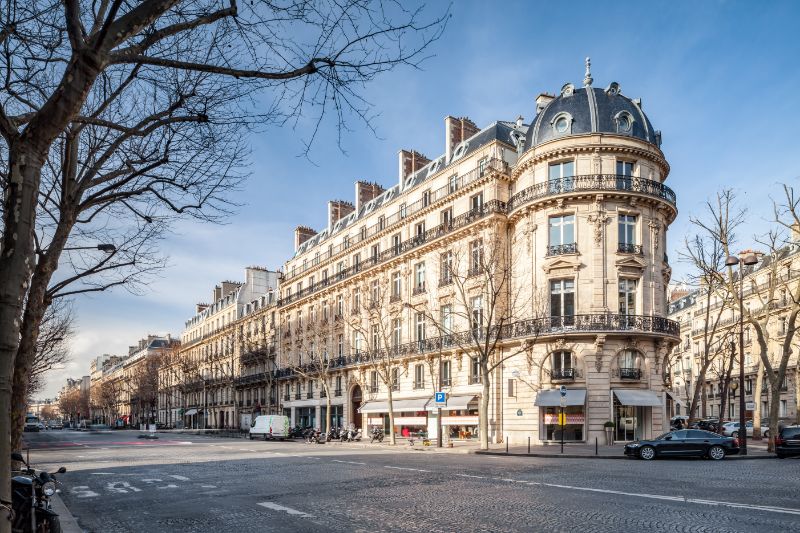 Boulevard Haussmann in Paris, France