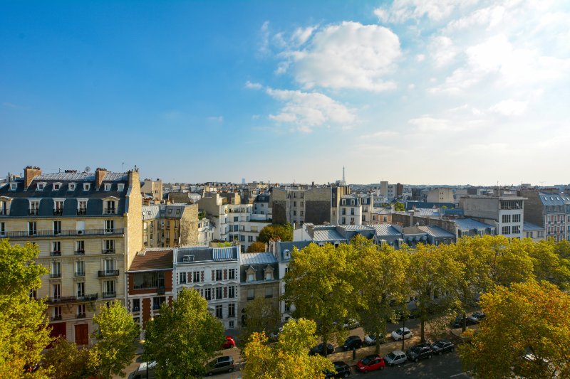 Aerial view of 17th arrondissement