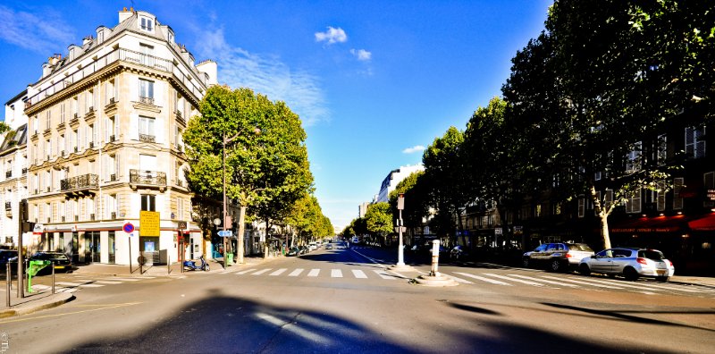 View of street on Avenue des Ternes, Paris