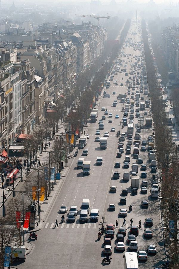 Avenue des Champs Elysées from top of the Arc de Triumph