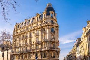 View of Building,,parisian facade and windows