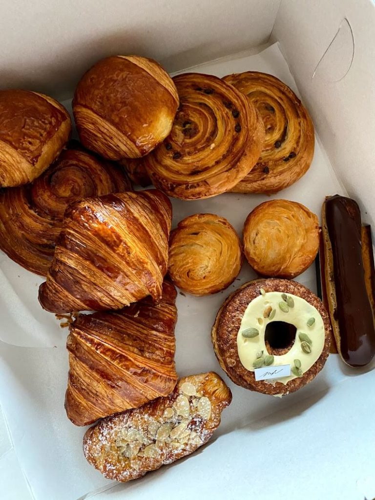 box full of croissants