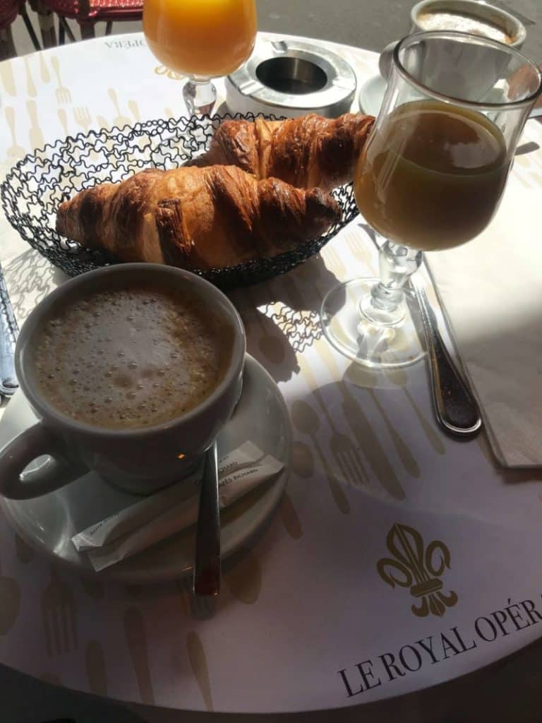 Croissant at Le Royal Opera Cafe Paris