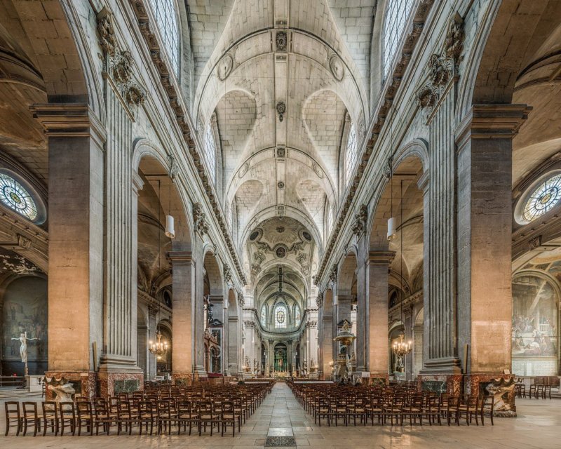 The inside of Saint Sulpice