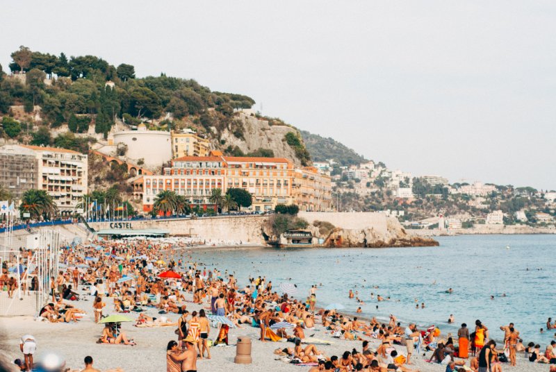 Beach in Nice, France