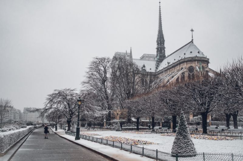 Winter at Notre Dame Cathedral