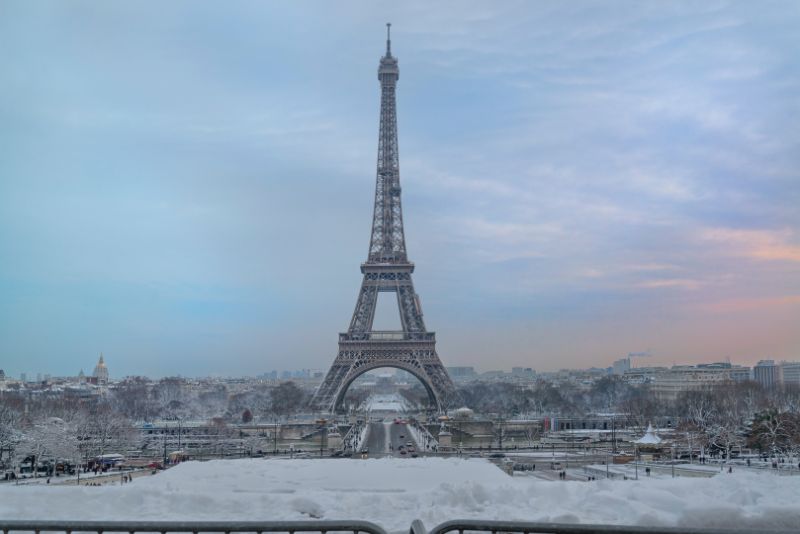 Winter in the Eiffel Tower