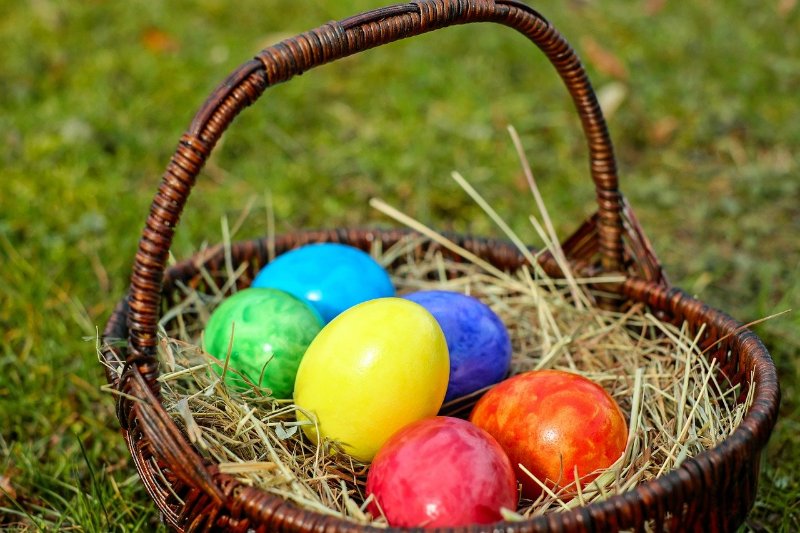 Basket with Easter Eggs