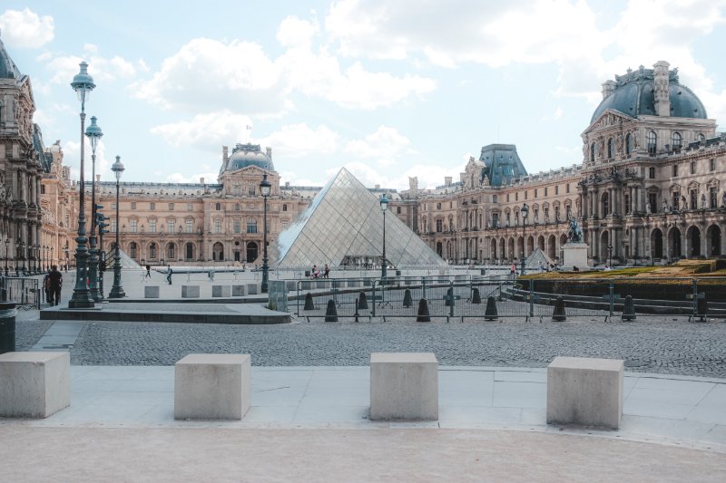 Louvre Museum and Skyline