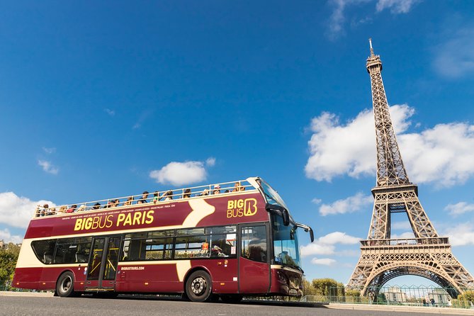 Paris Big Bus Hop-On Hop-Off Tour with one of its most popular stops is Trocadéro, which features breathtaking views of the Eiffel Tower from a large garden. 