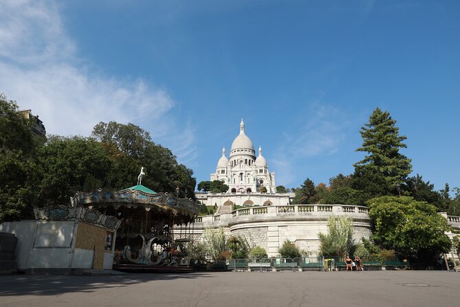 Montmartre Private Walking Tour with a view of a castle.