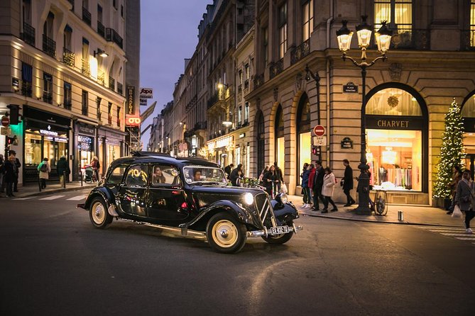 Paris Classic French Citroen Private Sightseeing Tour features an elegant car for the tour.