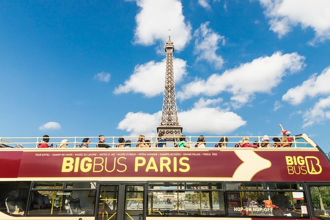 Paris Sightseeing Big Bus Night Tour with a view of the Eiffel Tower