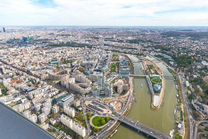 Paris to Versailles Round-Trip Helicopter Tour with an amazing aerial view of the city.