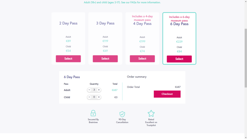 The Paris Pass Prices Page 