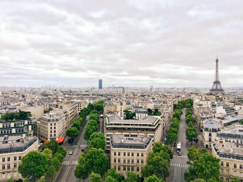Paris City Aerial view