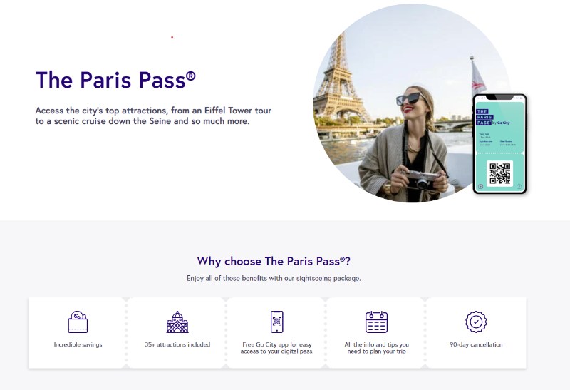 Paris Pass Homepage