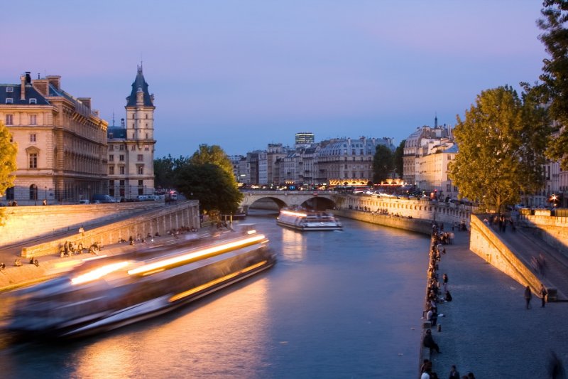 Boat Cruising the Seine River