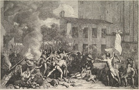 Depiction of the storming of the Bastille